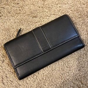 EUC Coach genuine leather trifold wallet